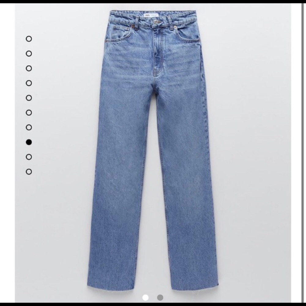 Zara High Waisted Wide Leg Jeans